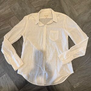 Nili Lotan white Eyelet Button Down Shirt